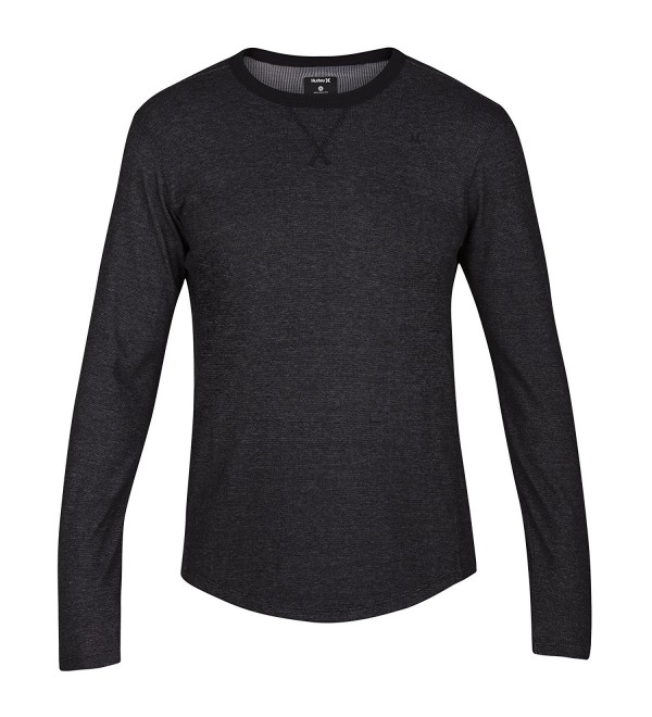 New Men's Polar Light Crew Crew Neck Cotton Grey - Black - CJ184M3OTMG