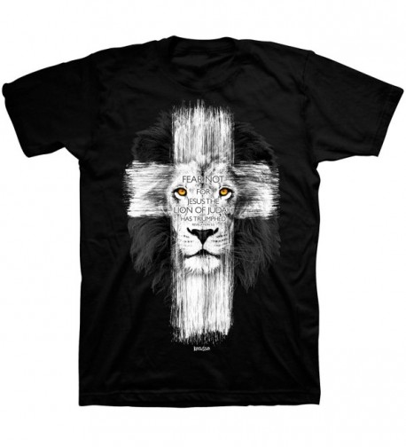 Lion Cross T Shirt Black X Large