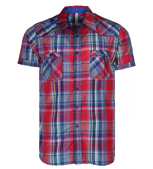 Men's Ace Slim Fit Plaid Button-Down Shirt - Patch 5344 - CZ1833LTUT2