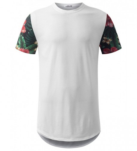 URBANCREWS Hipster Sleeve Longline T Shirt