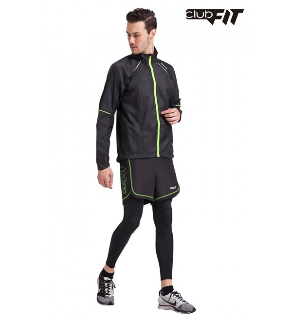 Men's Ultra Light Activewear Jacket with Light Reflective Material and ...