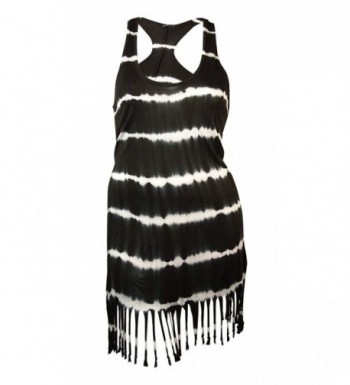 Raviya Tie Dyed Fringed Racerback Cover Up