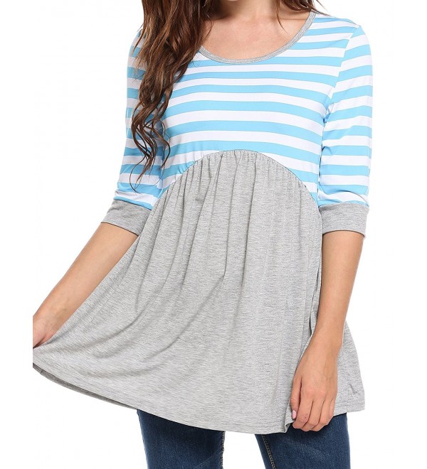 Teewanna Womens Bohemian Sleeve Striped