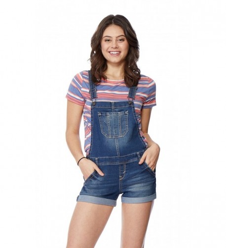 WallFlower Juniors Denim Shortalls Brandy