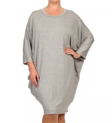 Womens Dolman Sleeves Dress H GRAY