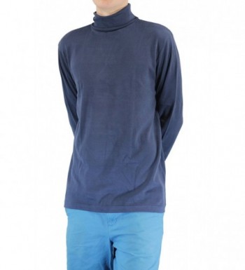 Combed Cotton Design Casual Turtleneck