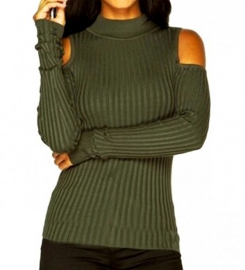 YMING Womens Shoulder Sweater Pullover