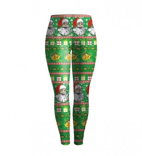 Wowforu Womens Printed Christmas Legging