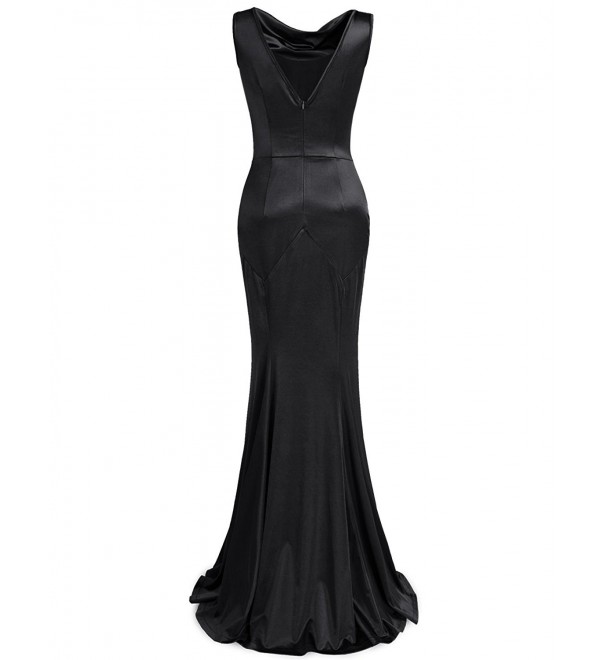 Women's 30s Brief Elegant Mermaid Evening Dress - Black - CJ11WXYMYUH