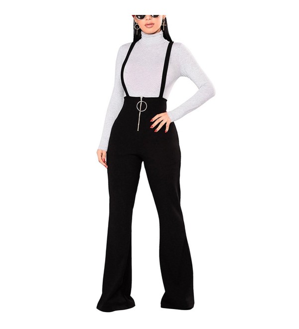 Womens Overalls Suspender Jumpsuit Trousers
