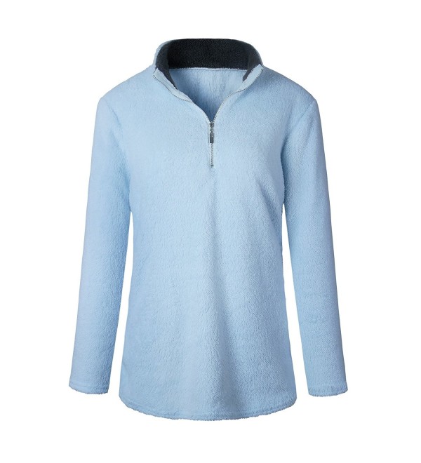 ZMLIA Womens Pullover Sweatshirt Sky blue