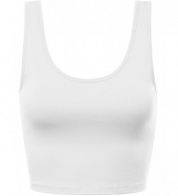 Womens Basic Crop White Large