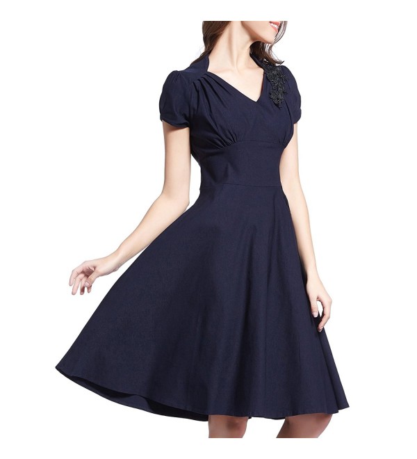 Women's Vintage 1950'S Rockabilly Skaters Swing Ball Gown Party Dress ...