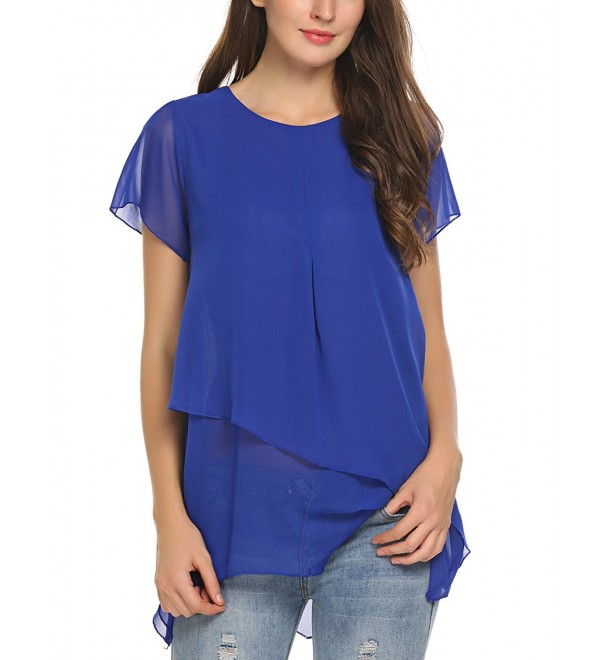 Zeagoo Womens Summer Chiffon Blouses