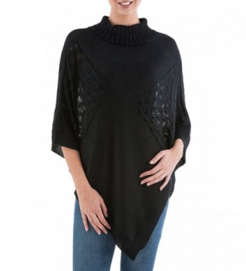 NOVICA Black Poncho Reality Squared