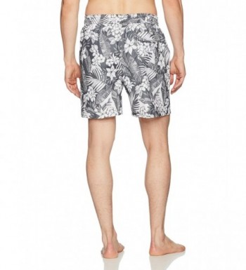 Men's Jake Floral Quick Dry Beach Volley Swim Trunk - Charcoal ...