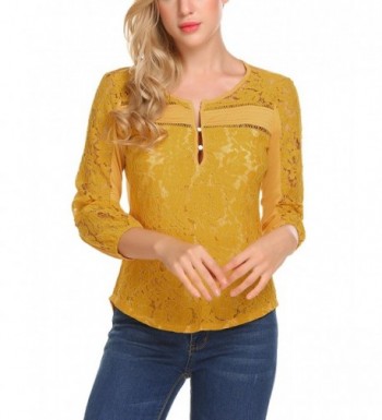 Zeagoo Casual Cuffed Sleeve Blouses