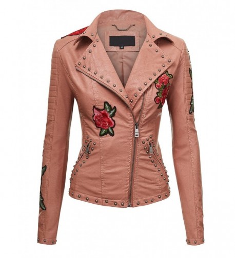 WJC1496 Womens Floral Embroidered Leather