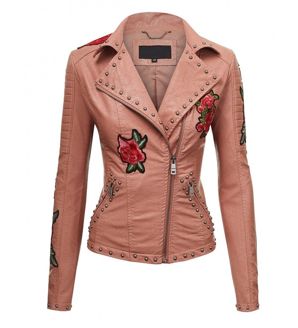 WJC1496 Womens Floral Embroidered Leather
