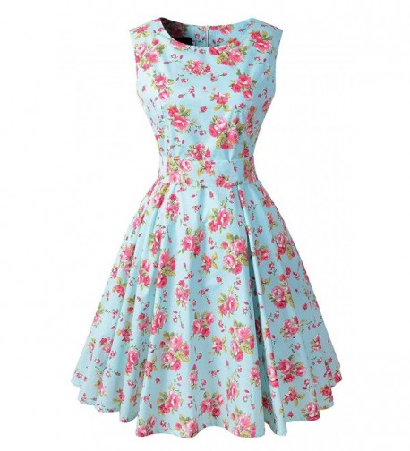 Chicanary Womens Floral Rockabilly Vintage